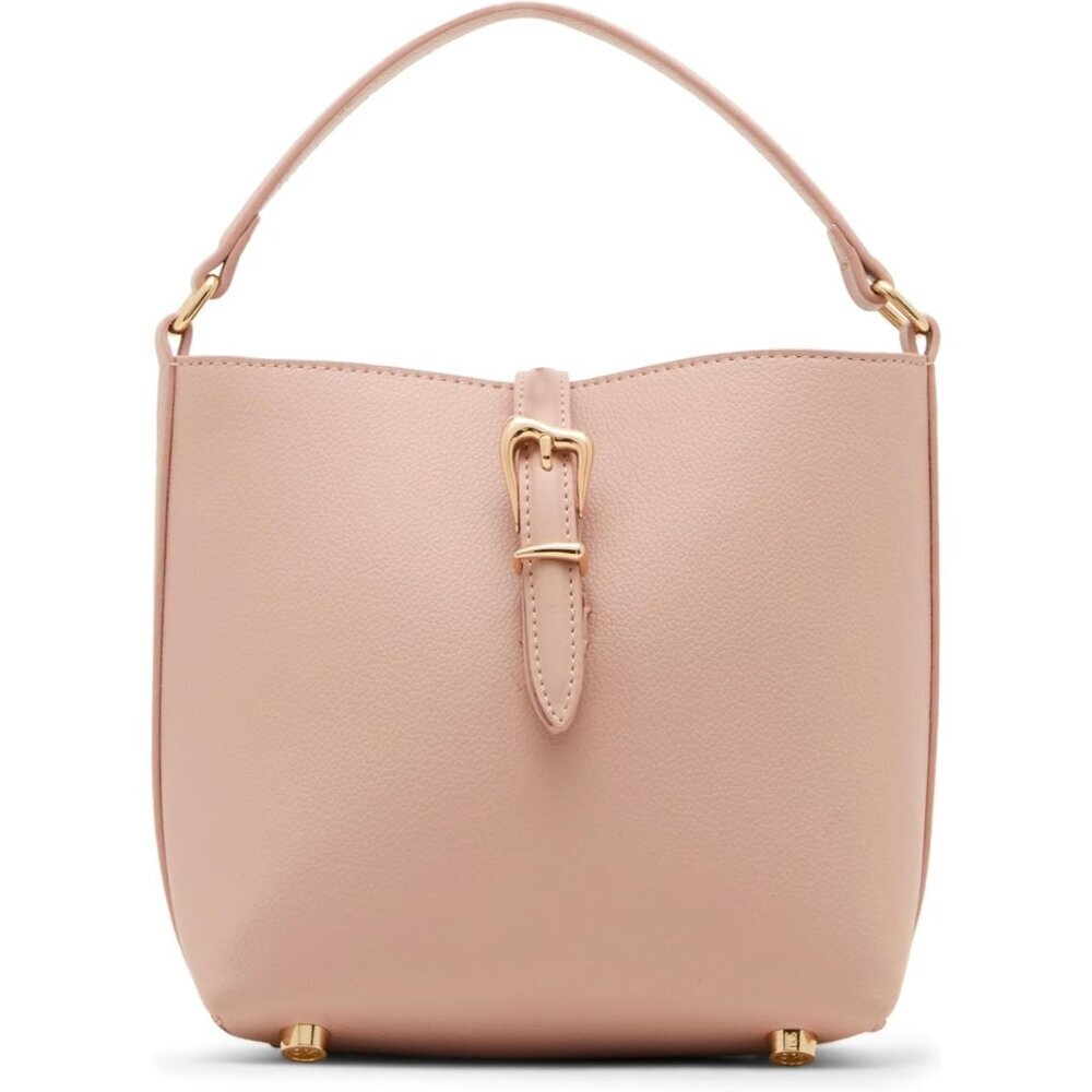 Women's Small Bucket Bag Detachable Strap Rosewater Cute Compact Elegant